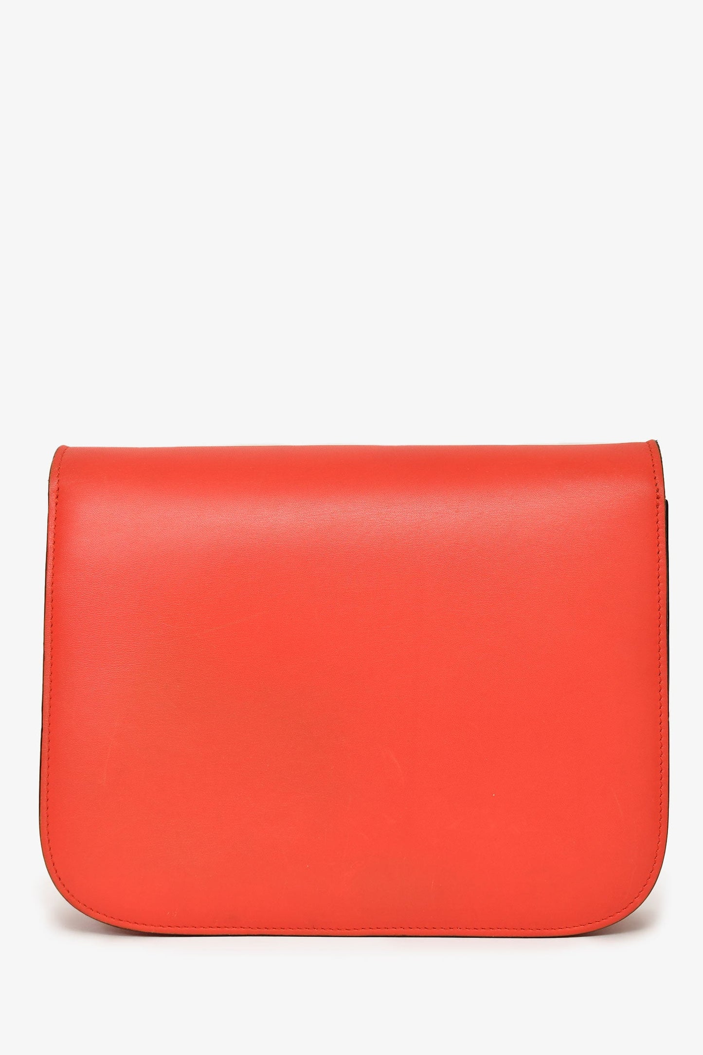 Celine 2012 Red Leather Medium Classic Box Crossbody Bag