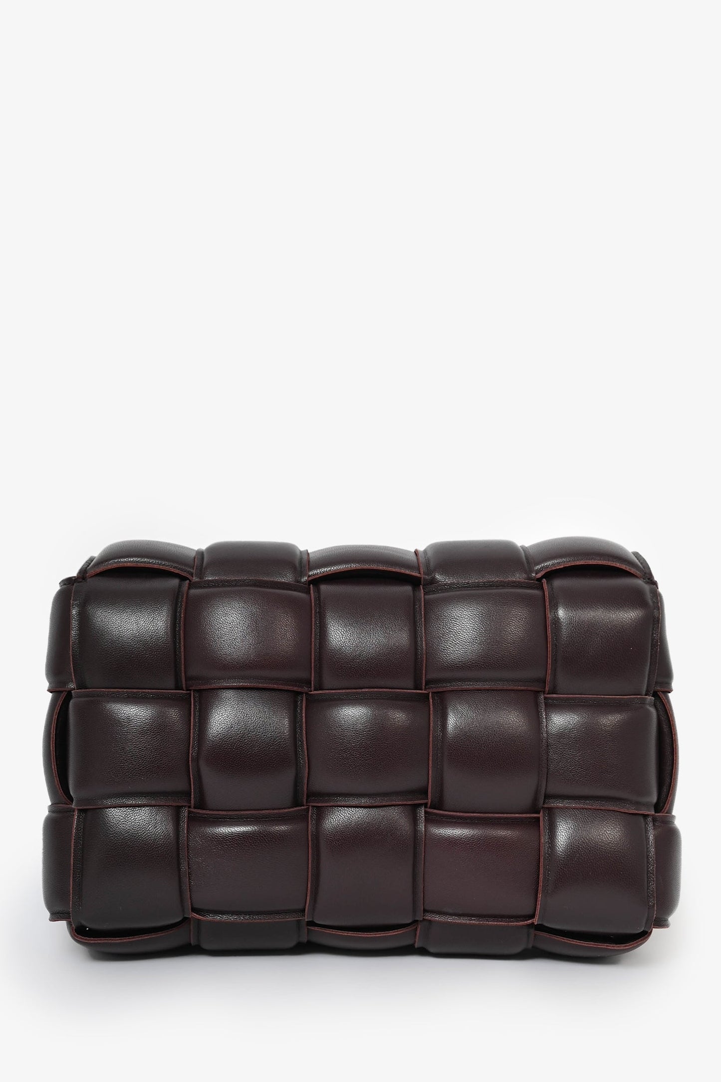 Bottega Veneta Dark Purple Padded Leather Cassette Crossbody Bag