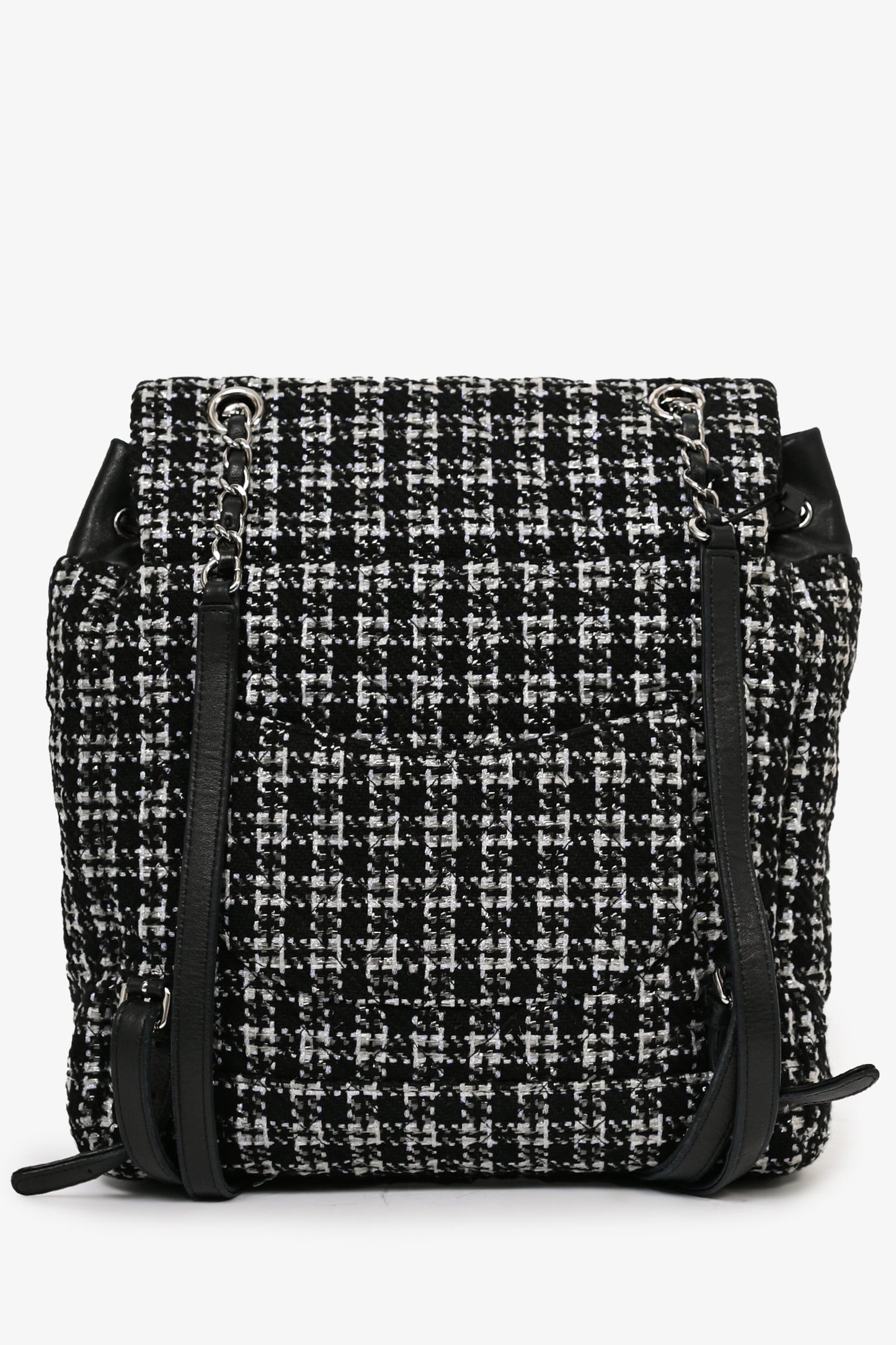 Pre-Loved Chanel™ 2016 Black/Silver Tweed 'Urban Spirit' Backpack