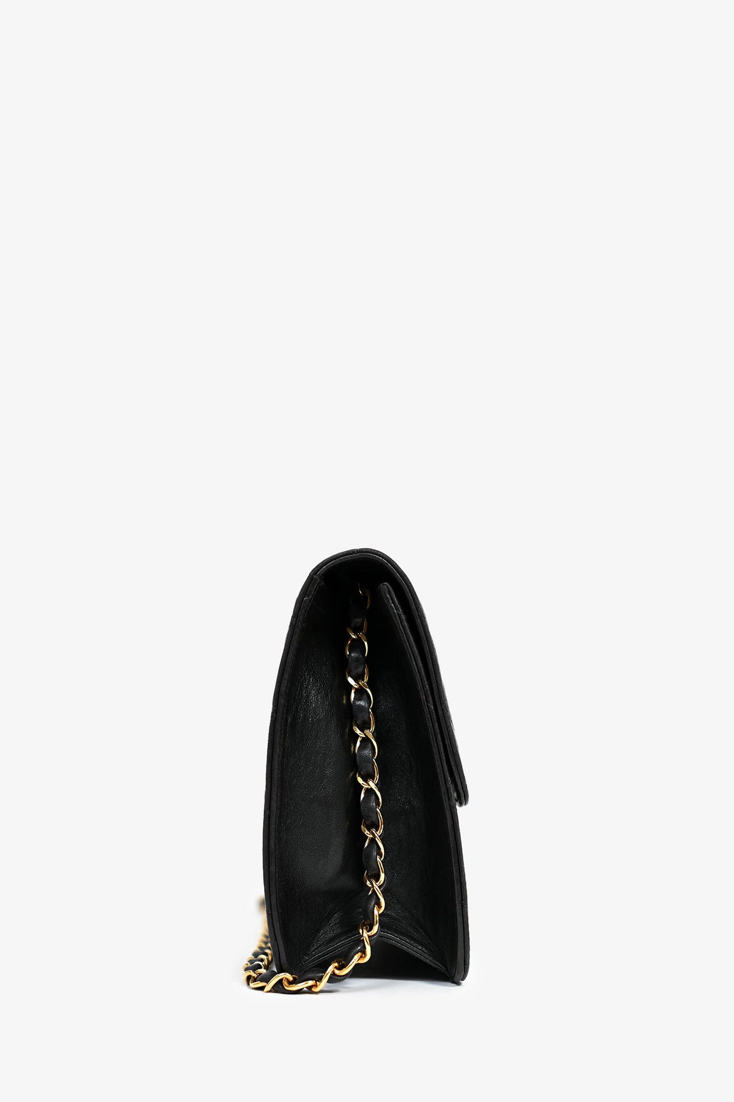 Pre-Loved Chanel™ 1994 Black Lambskin Single Chain Flap Bag