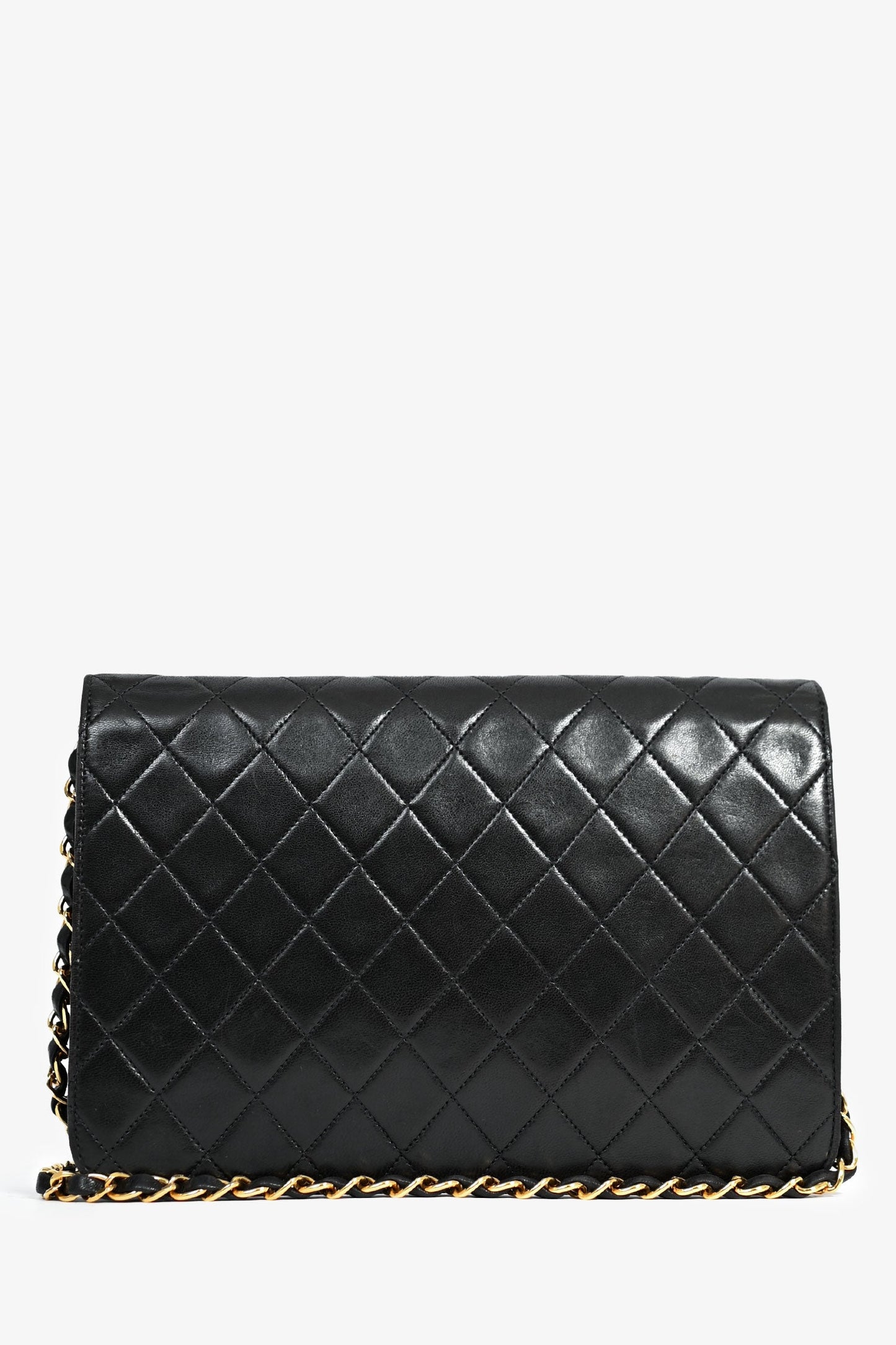 Pre-Loved Chanel™ 1994 Black Lambskin Single Chain Flap Bag
