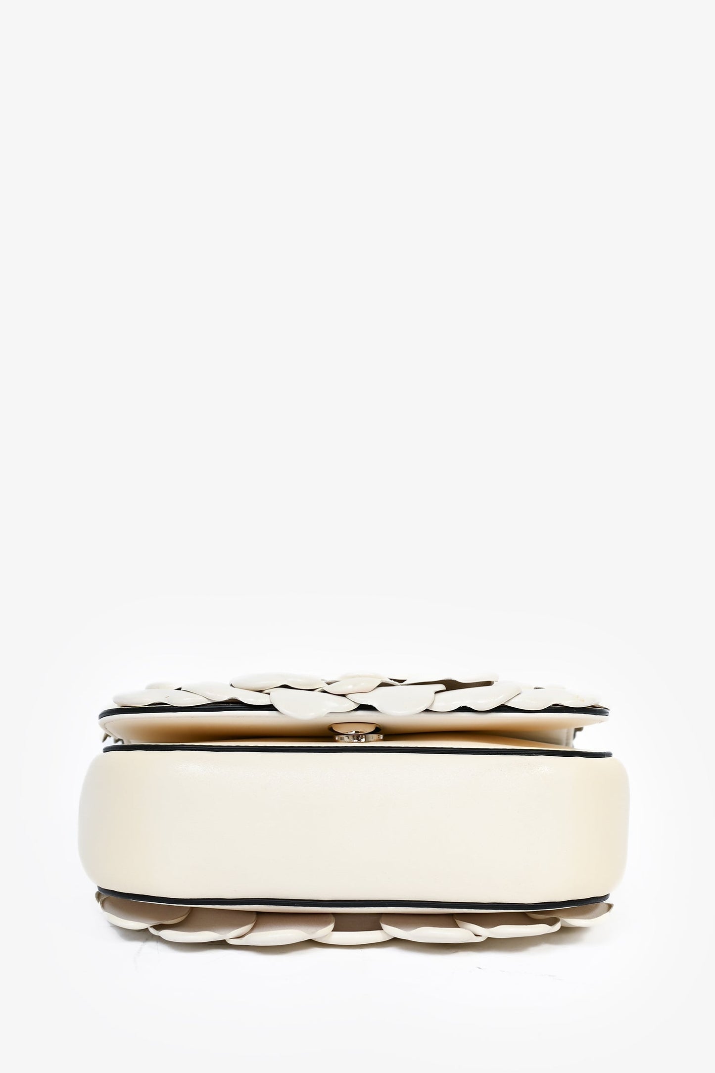 Valentino White Leather Atelier Rose 03 Crossbody Bag