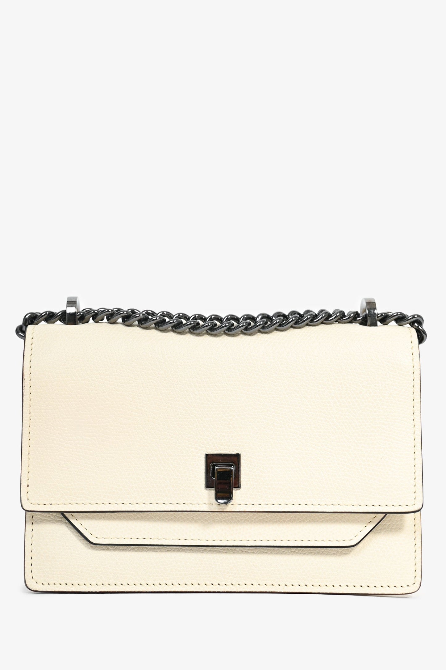Valextra Cream Calfskin Leather Spritzer Small Crossbody