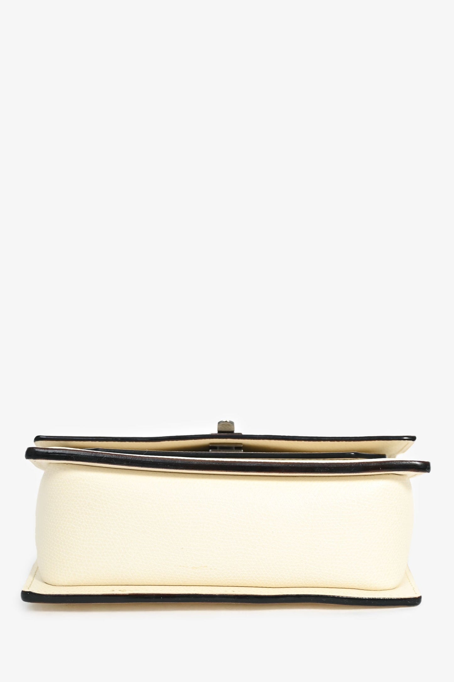 Valextra Cream Calfskin Leather Spritzer Small Crossbody