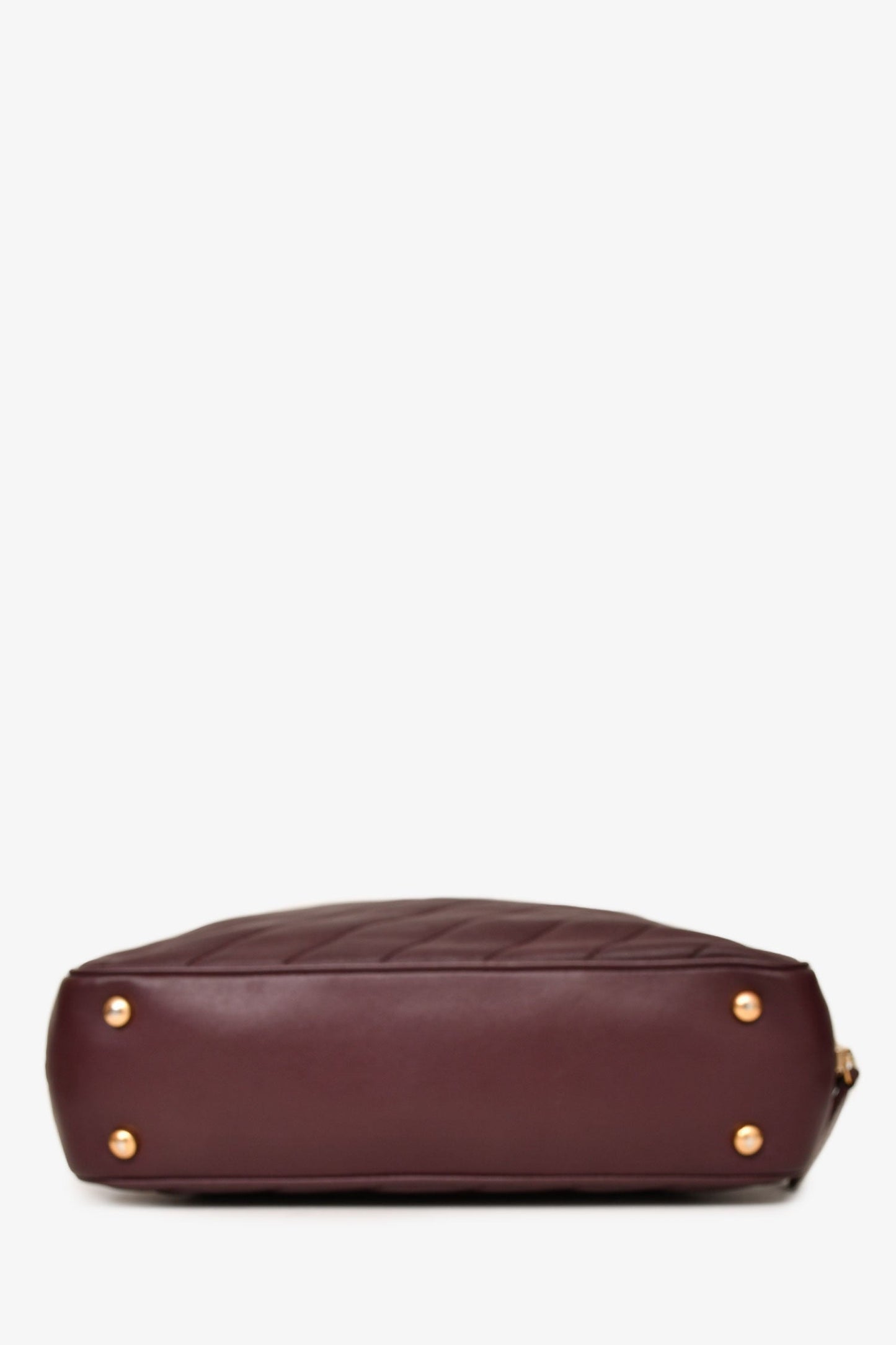 Pre-Loved Chanel™ 2015-16 Eggplant Purple Diagonal Leather Camera Case Double Chain Shoulder Bag