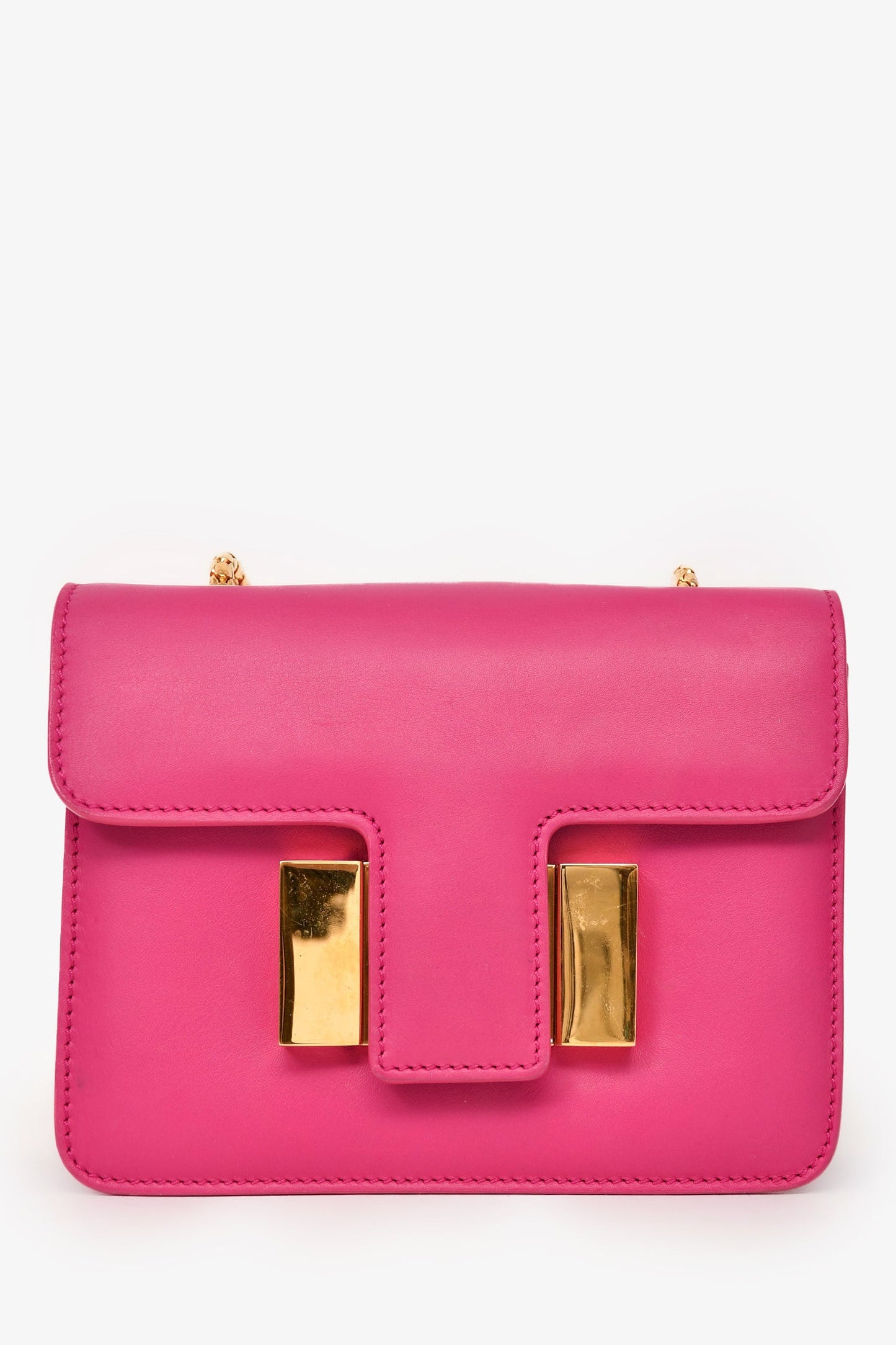 Tom Ford Pink Leather Gold Hardware Crossbody Bag (As Is)