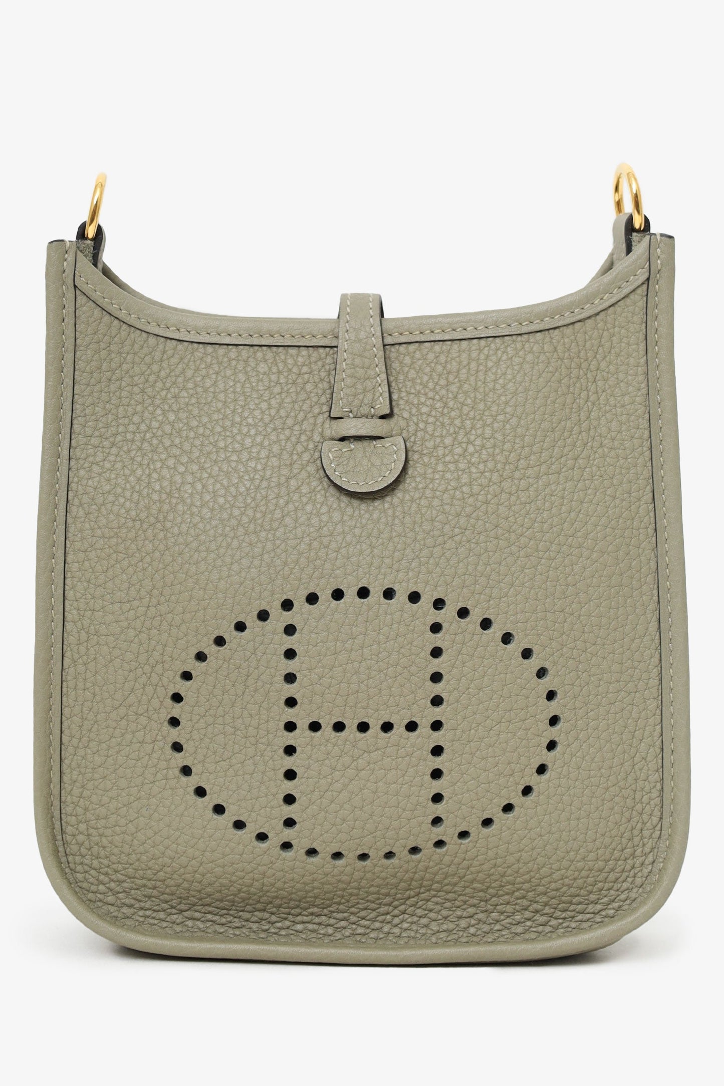 Hermès 2021 Sage Clemence Mini Evelyne II TPM 16 Crossbody