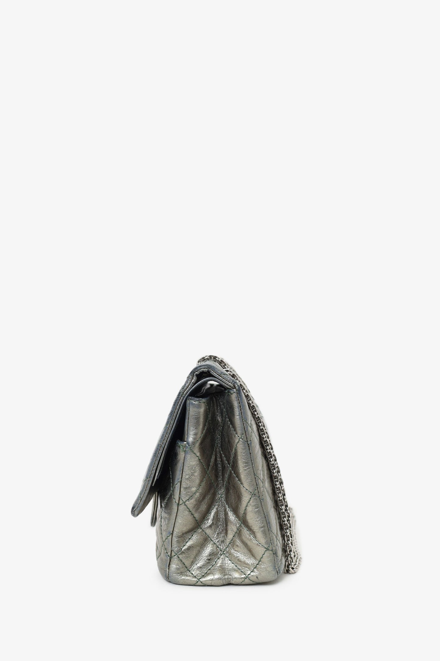 Pre-Loved Chanel™ Silver Metallic Reissue 226 Double Flap Bag (As Is)