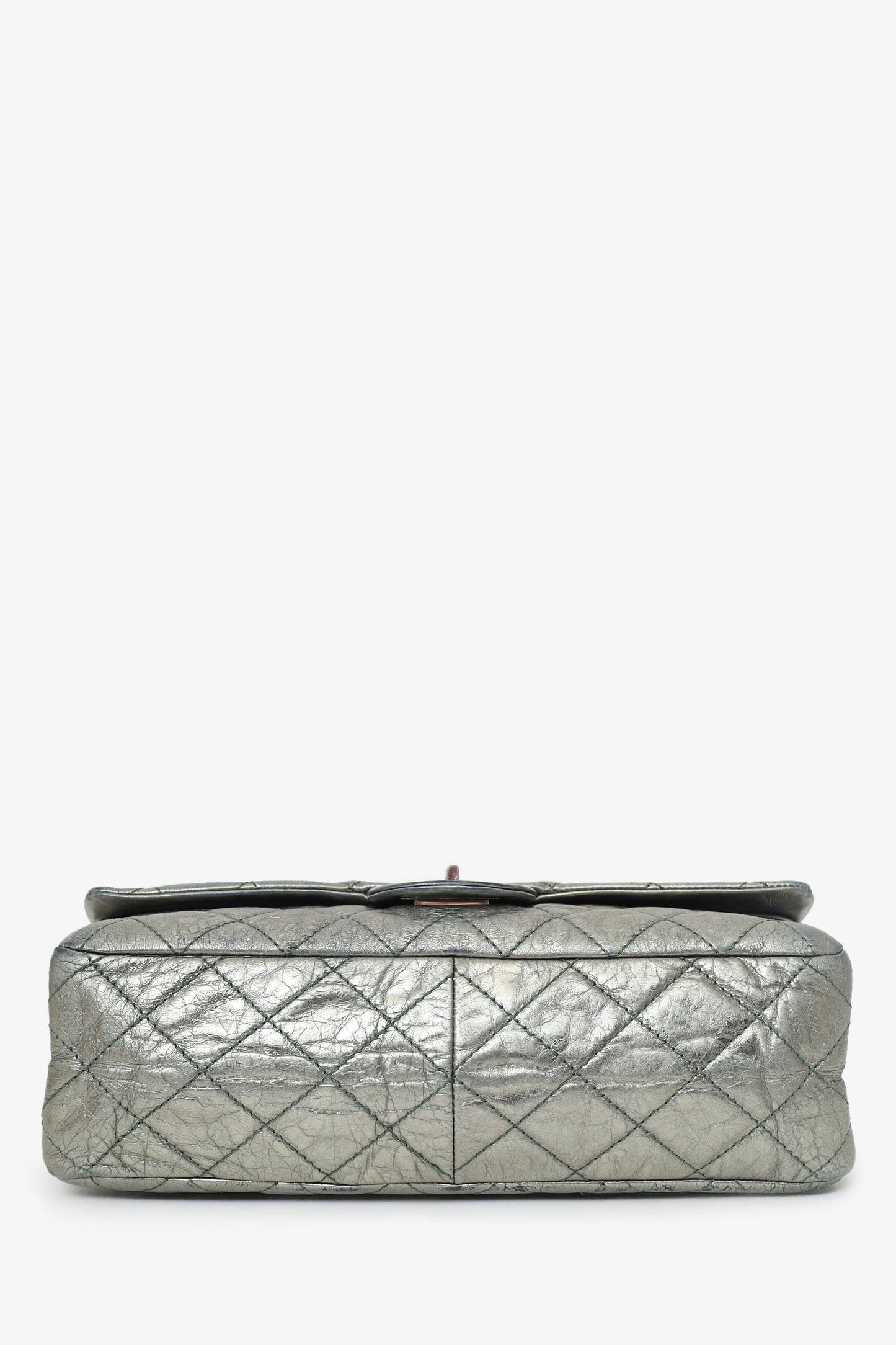 Pre-Loved Chanel™ Silver Metallic Reissue 226 Double Flap Bag (As Is)