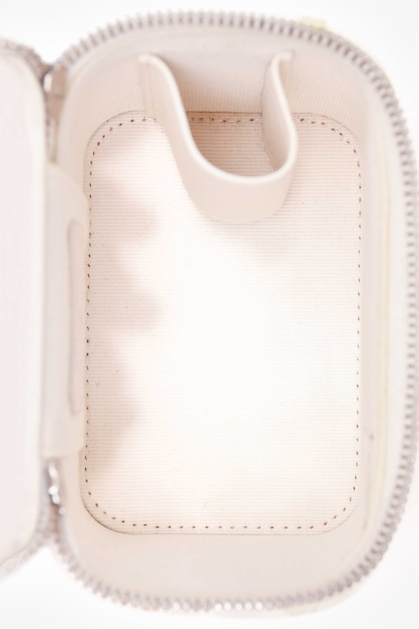 Pre-Loved Chanel™ 2022 White Caviar Leather Mini Vanity Case (As Is)
