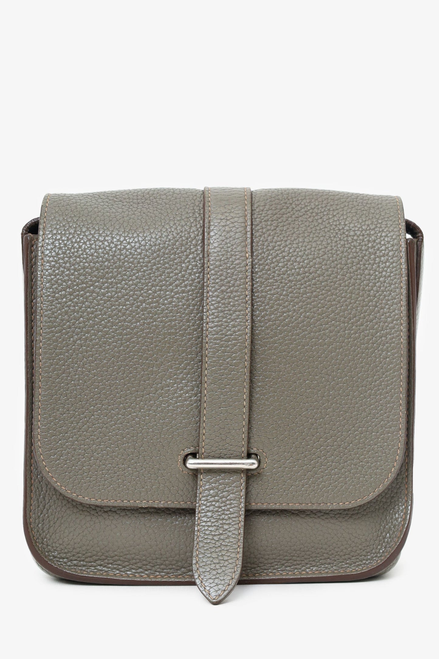 Hermes 2012 Étoupe Clemence Steve Steve Pochette PM Crossbody (As Is)