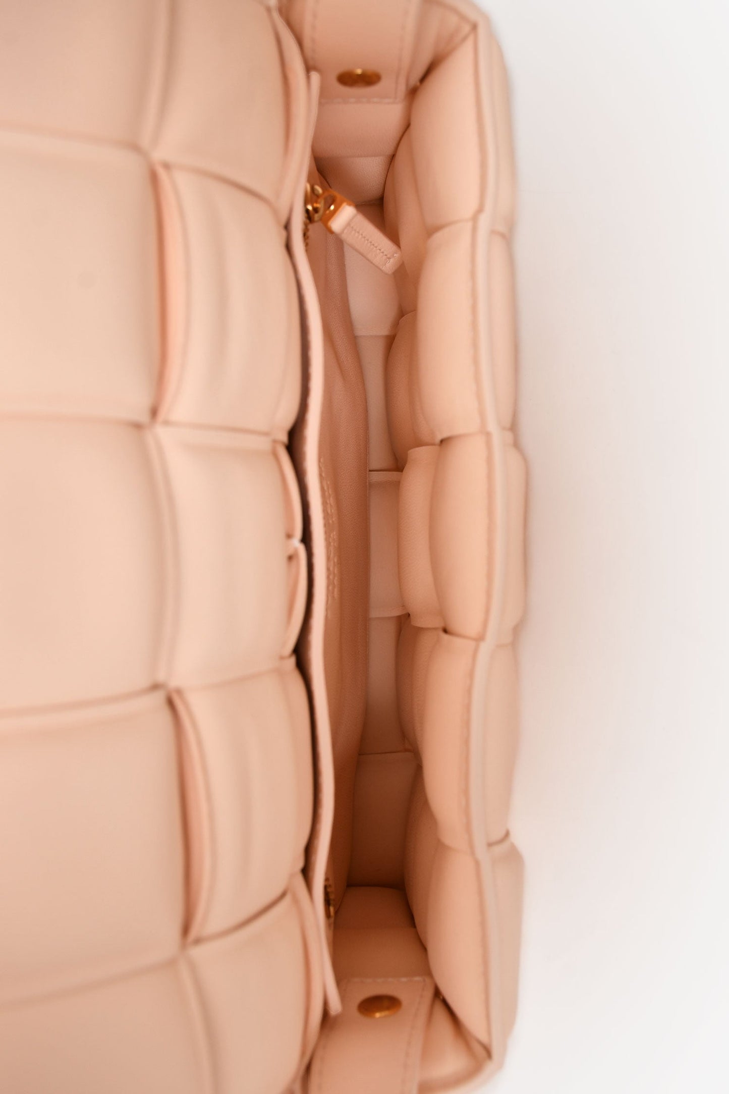 Bottega Veneta Light Pink Leather Padded Cassette Crossbody