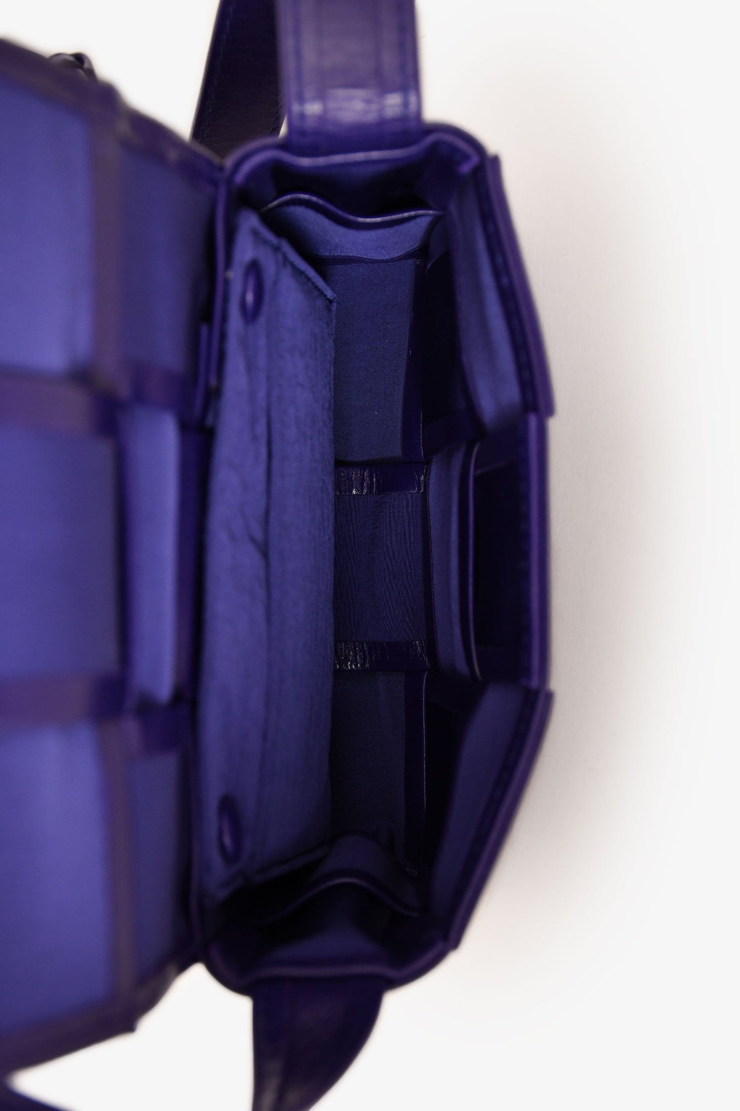Bottega Veneta Purple Leather Mini Cassette Crossbody