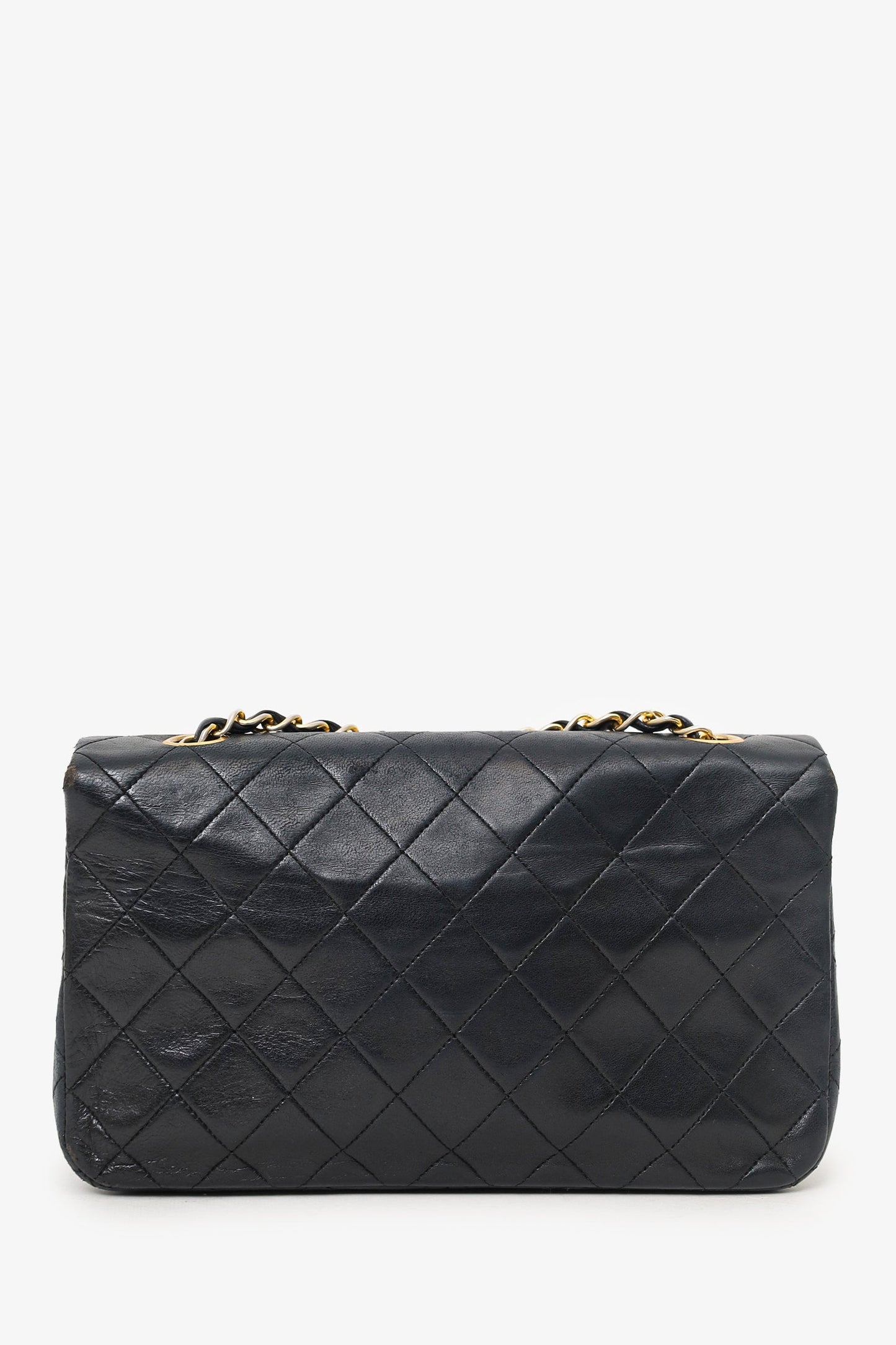 Pre-Loved Chanel™ 1989-91 Black Quilted Lambskin Full Flap Bag (As Is)