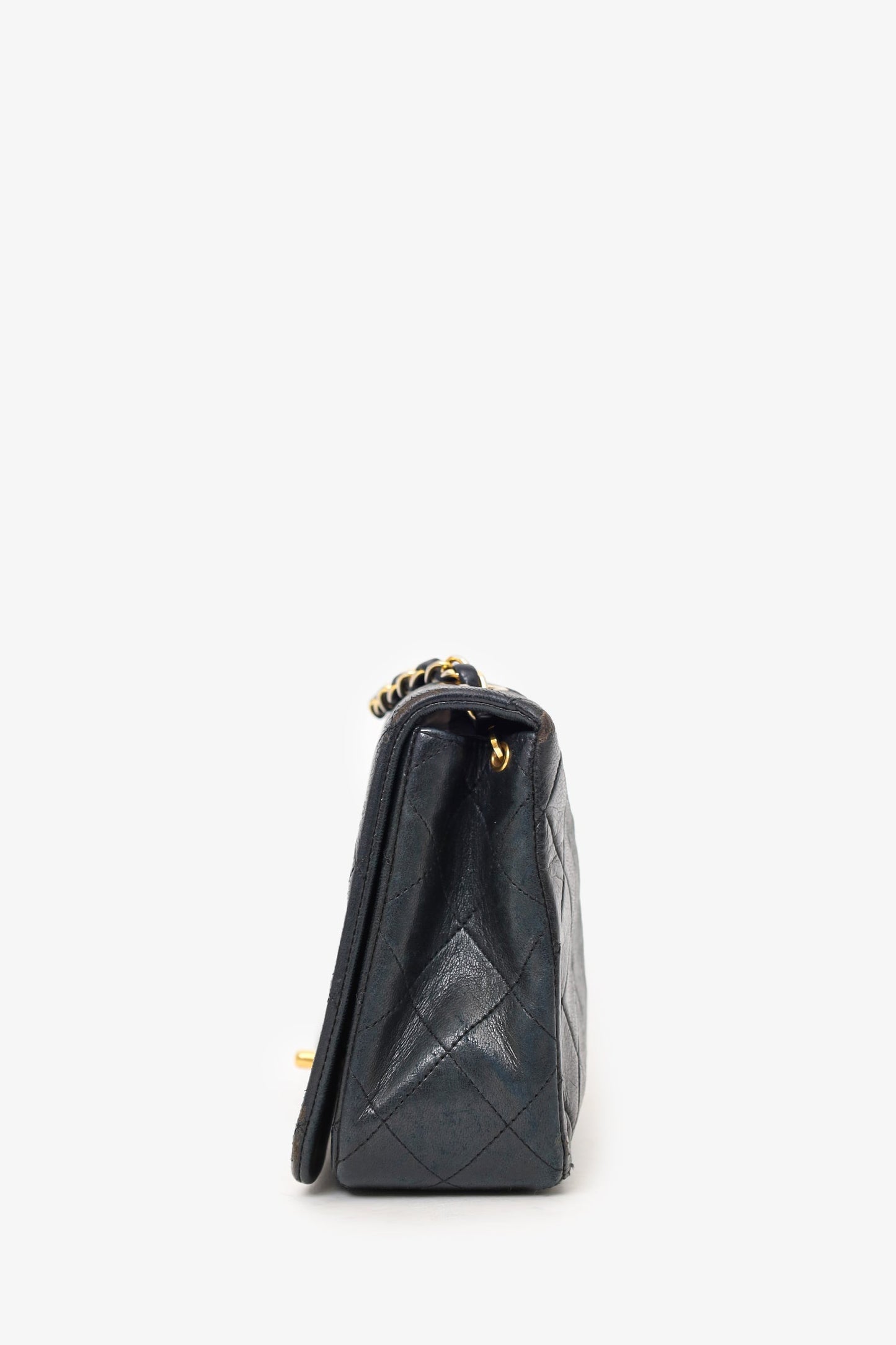 Pre-Loved Chanel™ 1989-91 Black Quilted Lambskin Full Flap Bag (As Is)