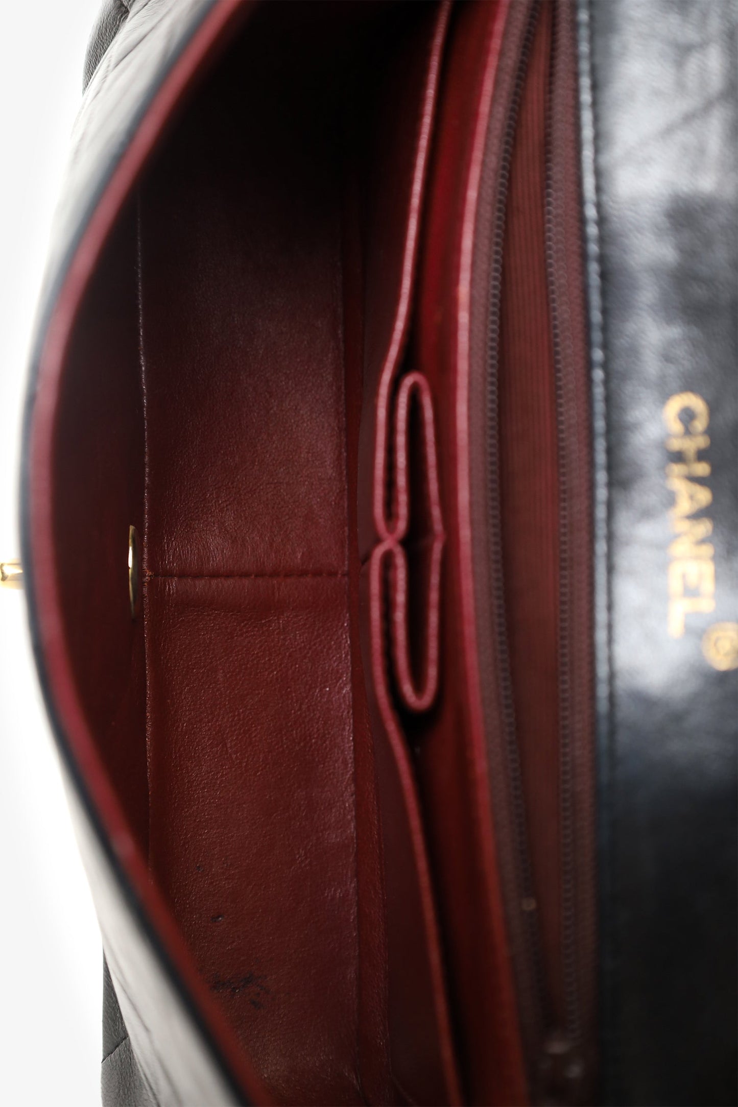 Pre-Loved Chanel™ 1989-91 Black Quilted Lambskin Full Flap Bag (As Is)