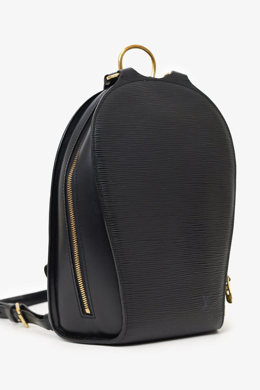 Louis Vuitton 1999 Black Epi Leather Mabillon Backpack