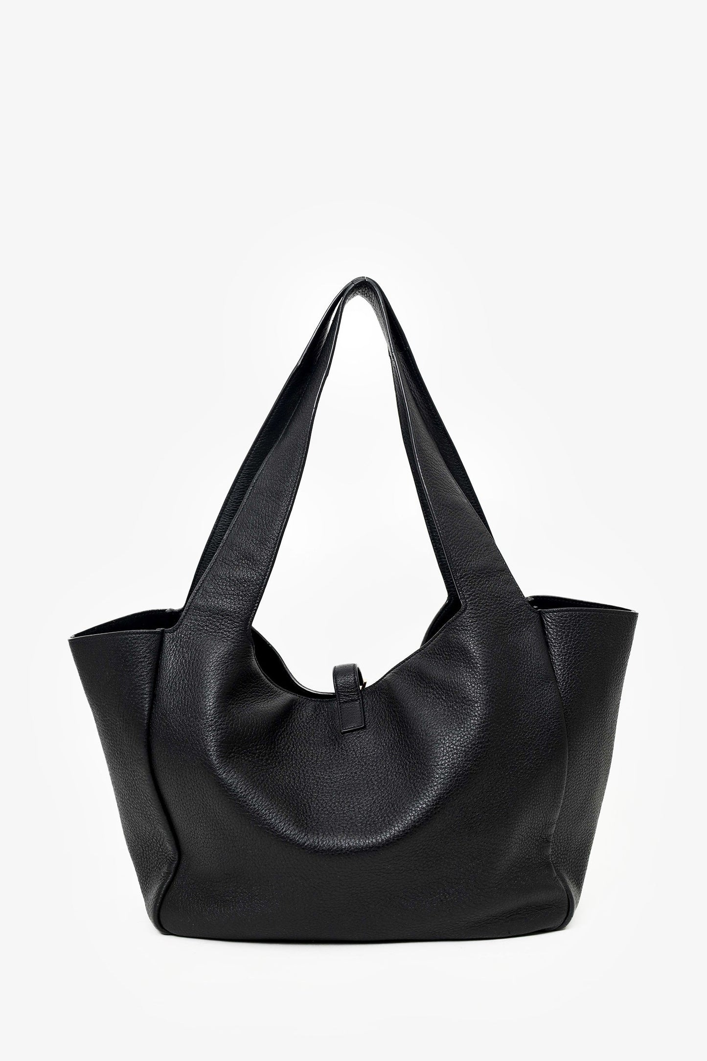Saint Laurent Black Grained Leather Le 5 à 7 Bea Tote