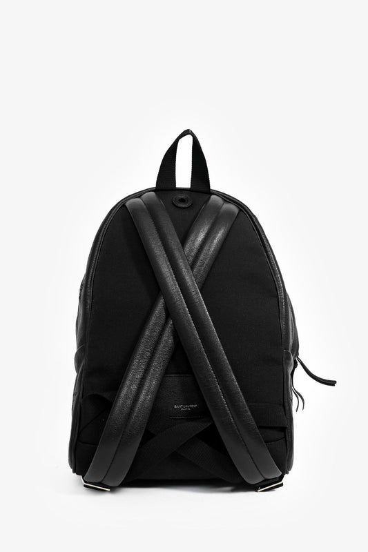Saint Laurent 2016 Black Leather Multicolour Glitter Star Backpack