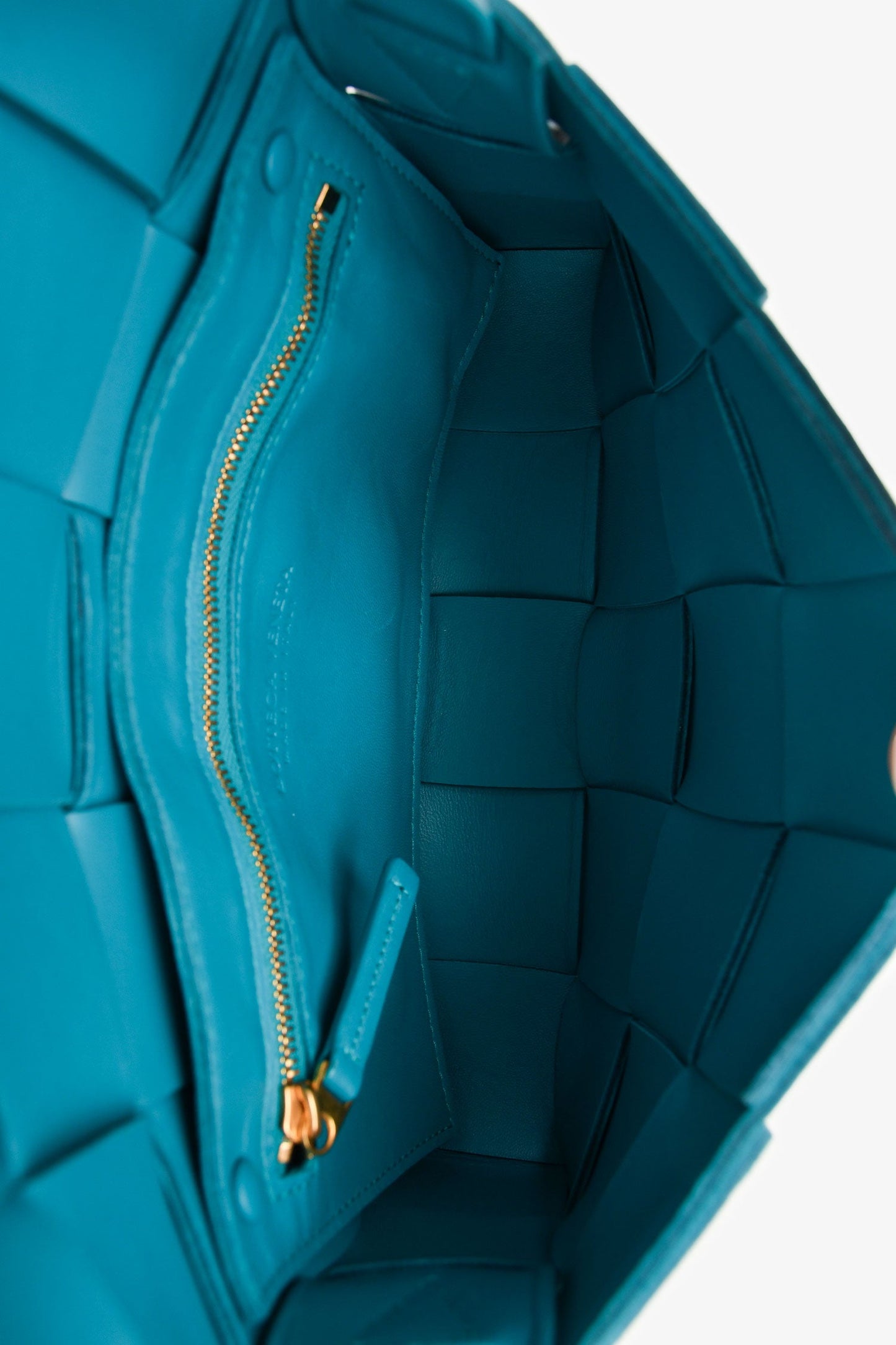 Bottega Veneta Turquoise Leather Cassette Crossbody