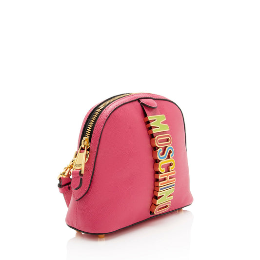 Moschino Leather Rainbow Letter Crossbody