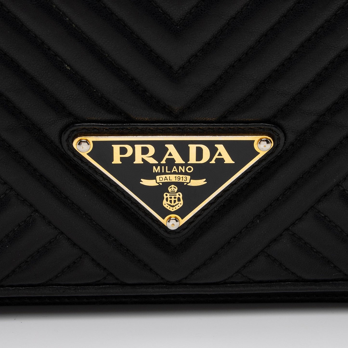 Prada Chevron Calfskin Diagramme Crossbody Bag (SHF-GpeaPx)
