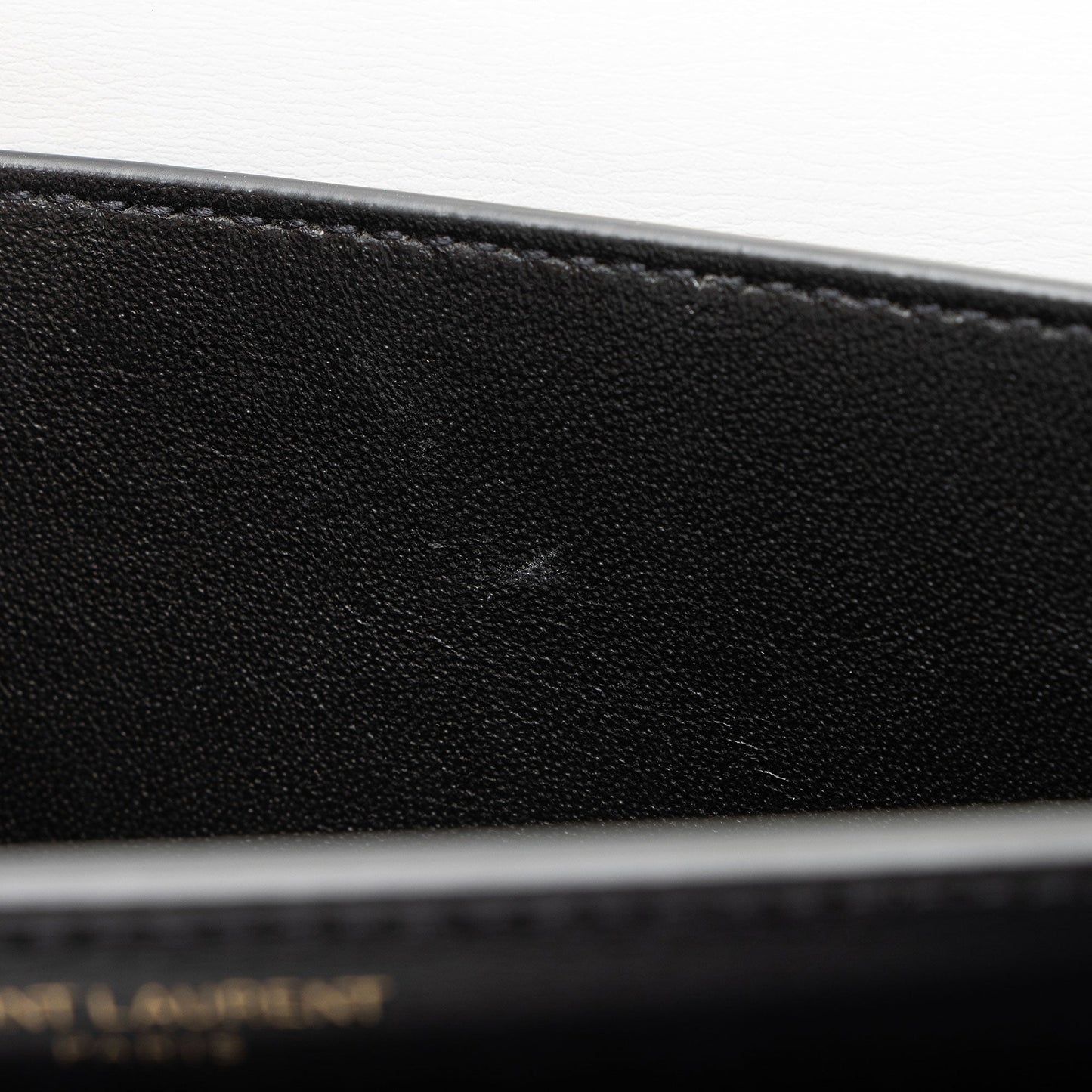 Saint Laurent Bi-Color Grained Calfskin Monogram Sunset Medium Shoulder Bag (SHF-1CzWjR)