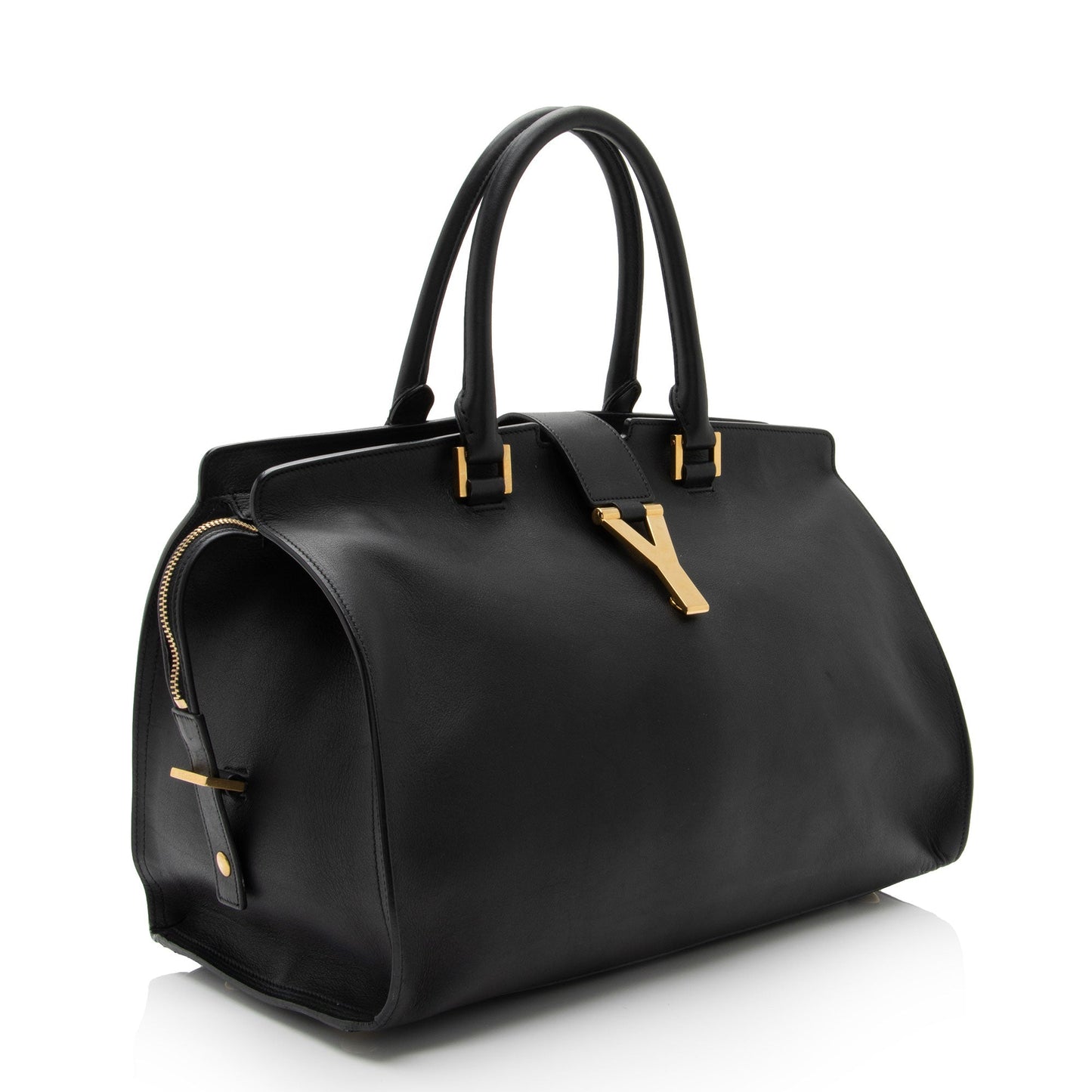 Saint Laurent Calfskin Cabas Chyc Medium Tote (SHF-vEmkbR)