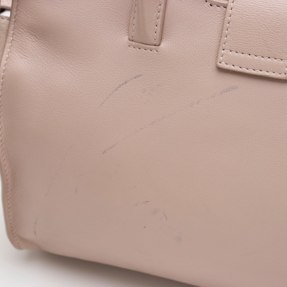 Saint Laurent Calfskin Monogram Cabas Downtown Small Satchel (SHF-16305)