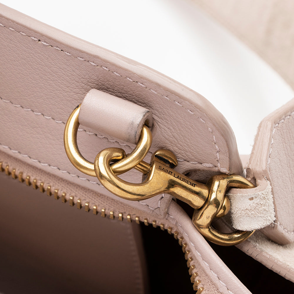 Saint Laurent Calfskin Monogram Cabas Downtown Small Satchel (SHF-16305)
