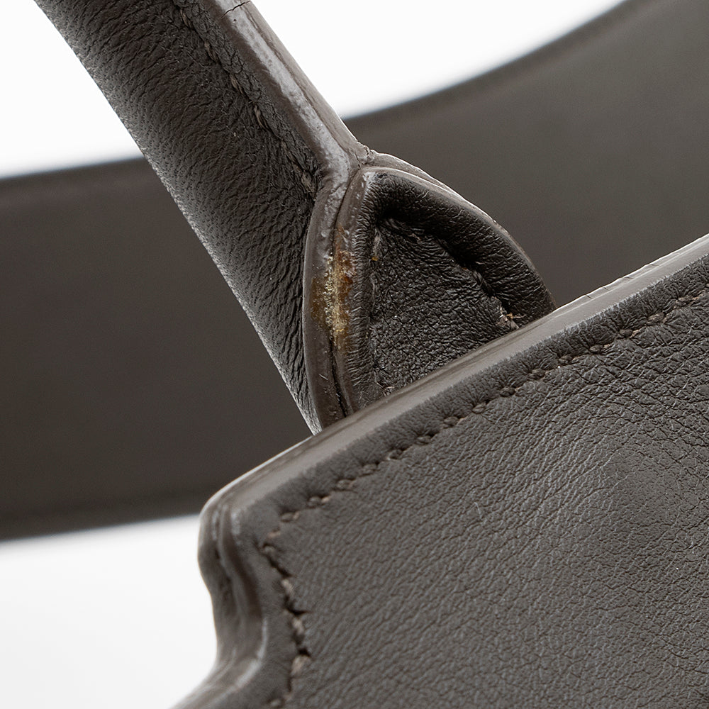 Saint Laurent Calfskin Cabas Downtown Small Satchel (SHF-19706)