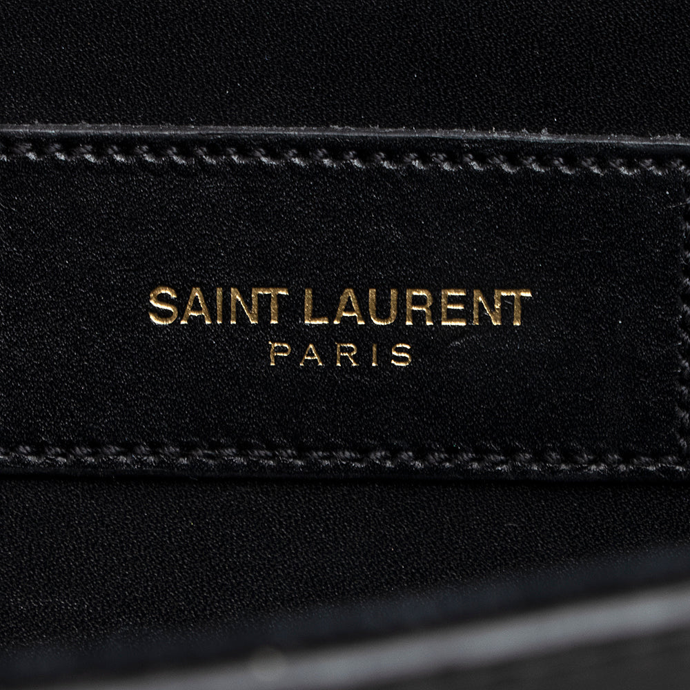 Saint Laurent Calfskin Cassandra Tassel Clutch (SHF-18666)