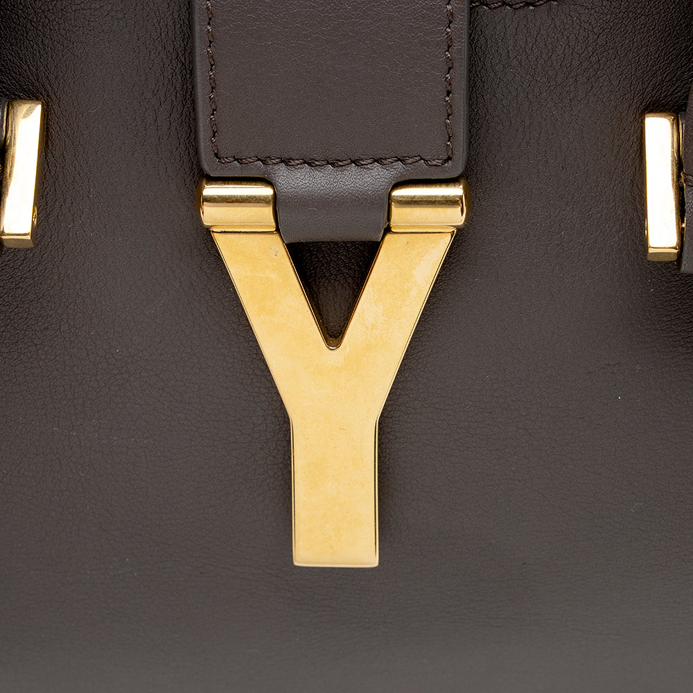 Saint Laurent Calfskin Classic Cabas Y Small Tote - FINAL SALE (SHF-15189)