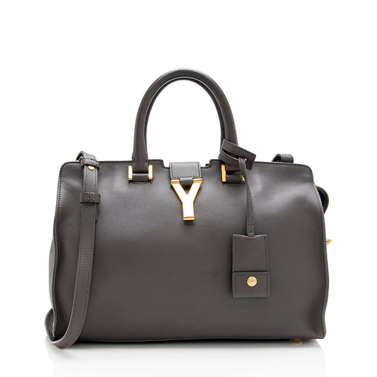 Saint Laurent Calfskin Classic Cabas Y Small Tote - FINAL SALE (SHF-15189)