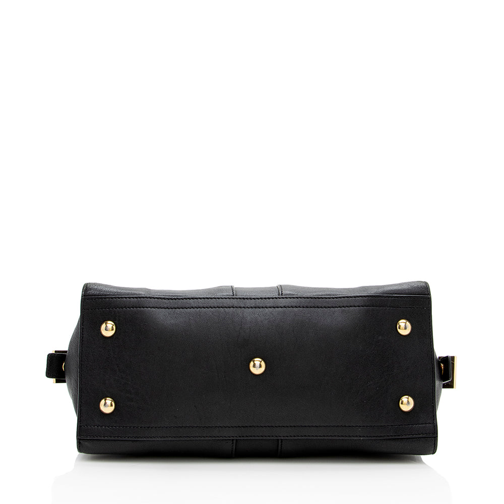 Saint Laurent Calfskin Cabas Chyc Small Tote (SHF-15965)