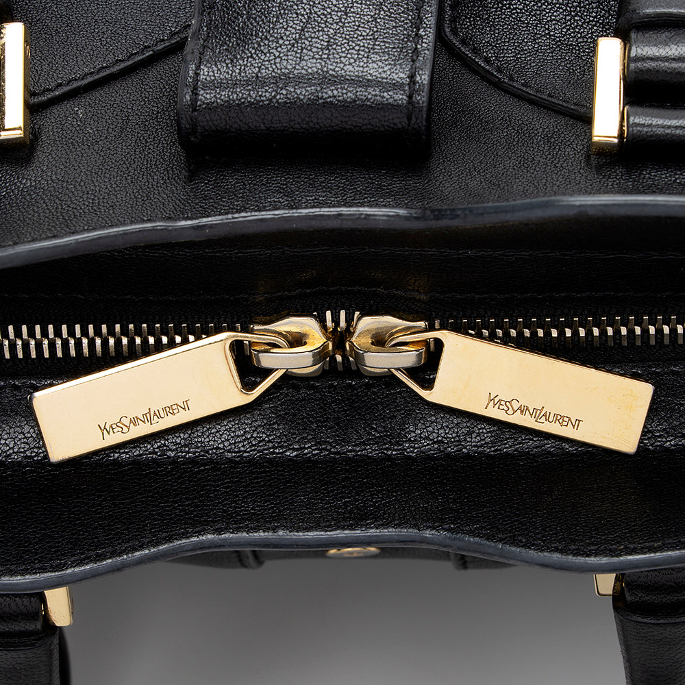 Saint Laurent Calfskin Cabas Chyc Small Tote (SHF-15965)