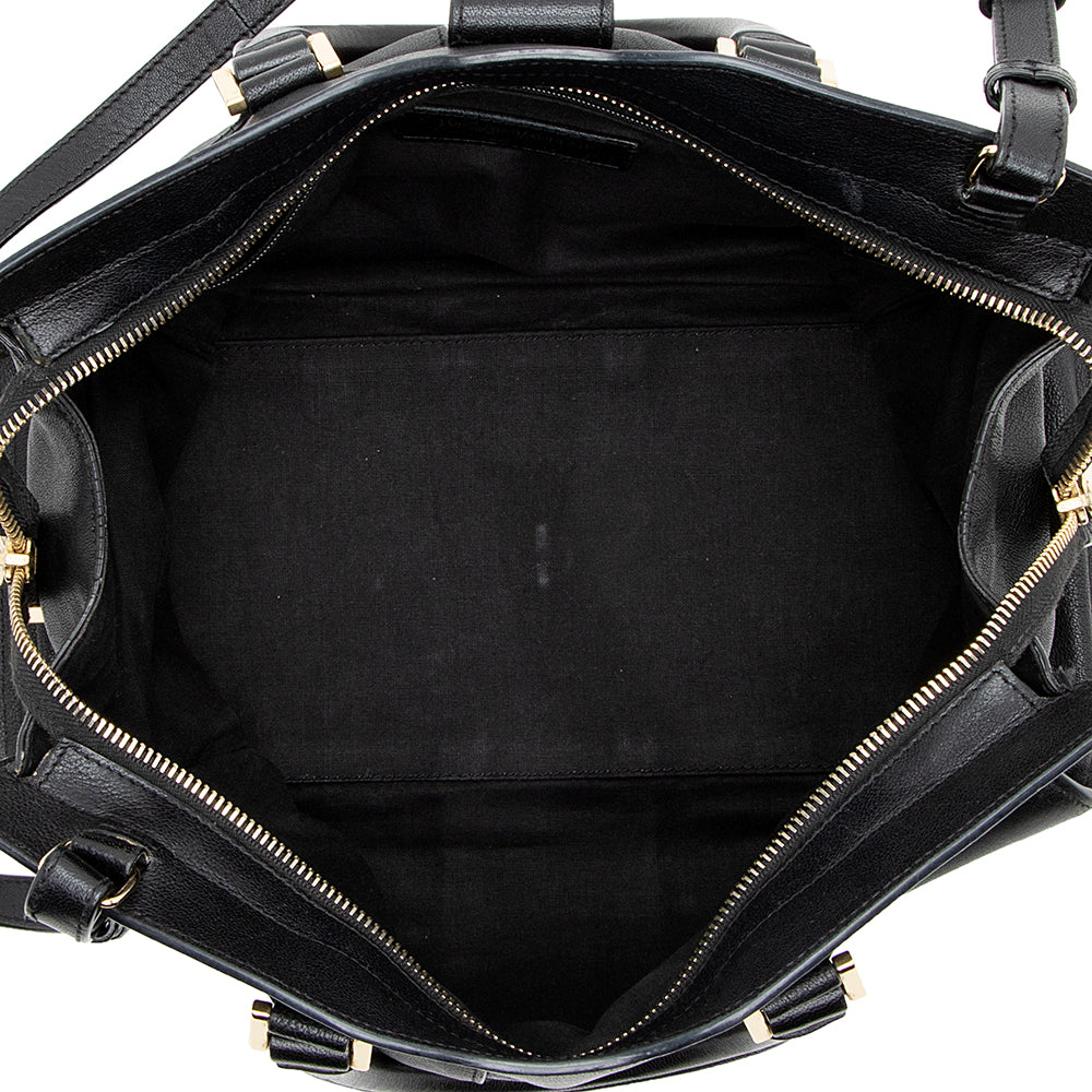Saint Laurent Calfskin Cabas Chyc Small Tote (SHF-15965)