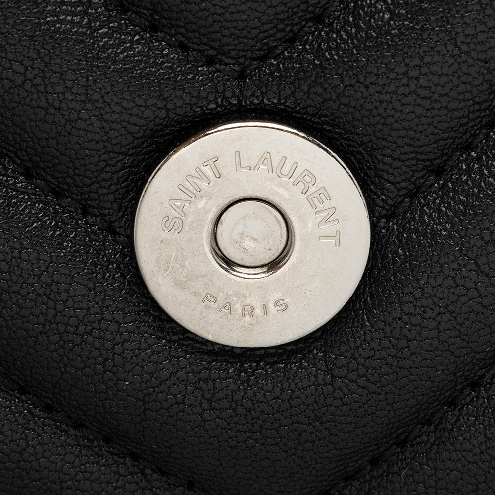 Saint Laurent Matelasse Calfskin Classic Monogram College Large Shoulder Bag (SHF-21810)