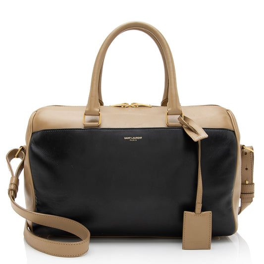 Saint Laurent Calfskin Duffle 6 Satchel (SHF-ZZBrpg)