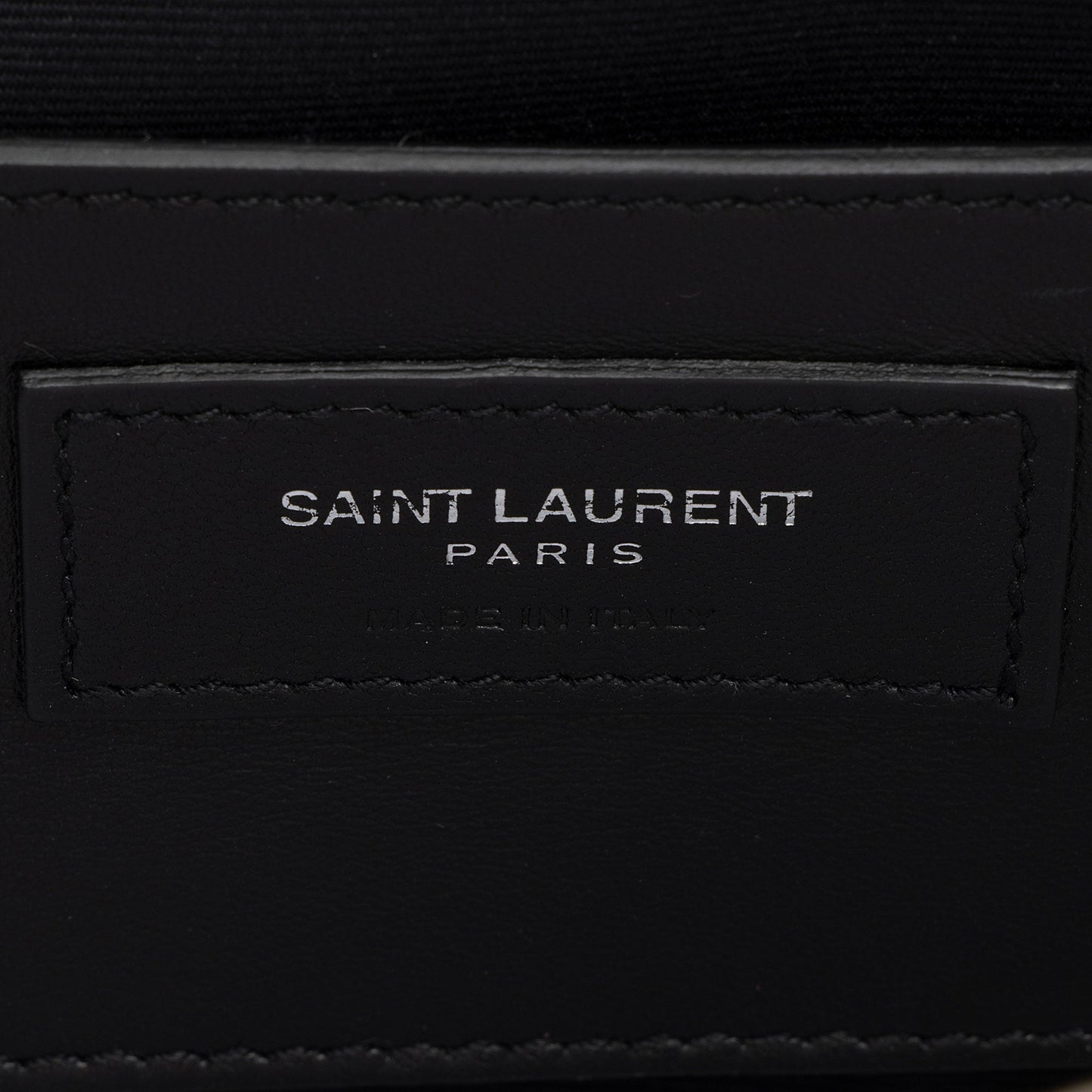 Saint Laurent Calfskin Heart Patchwork Monogram Chain Wallet (SHF-jEB9si)