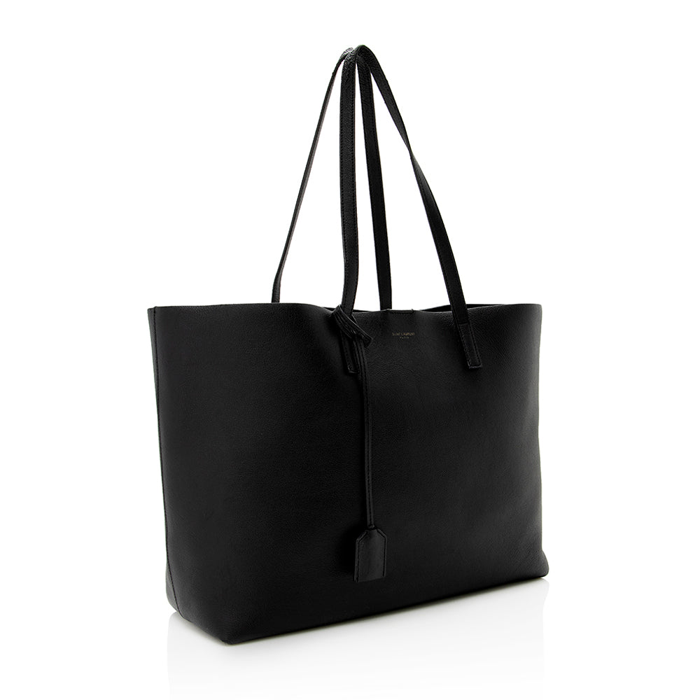 Saint Laurent Calfskin Large Shopping Tote - FINAL SALE (SHF-16264)