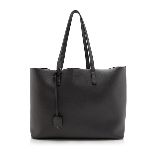 Saint Laurent Calfskin Large Shopping Tote (SHF-16993)