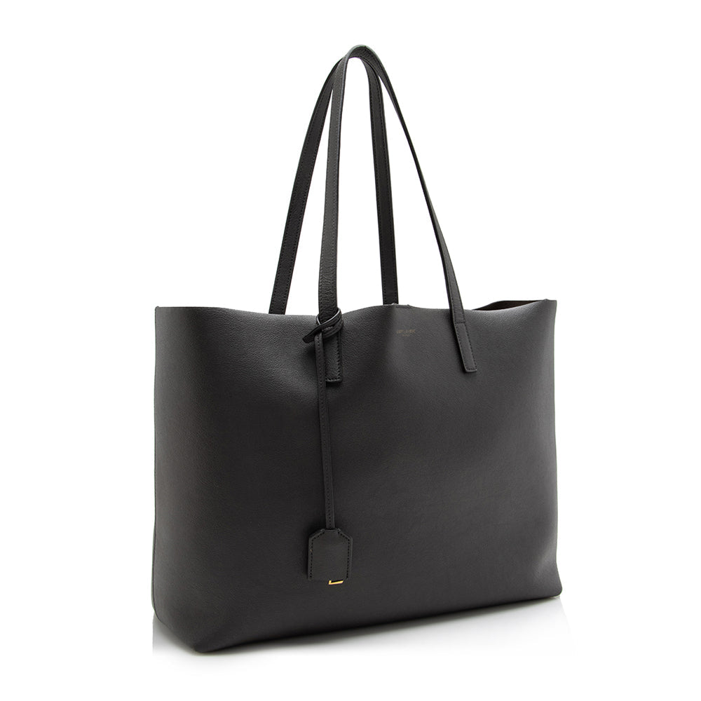 Saint Laurent Calfskin Large Shopping Tote (SHF-16993)