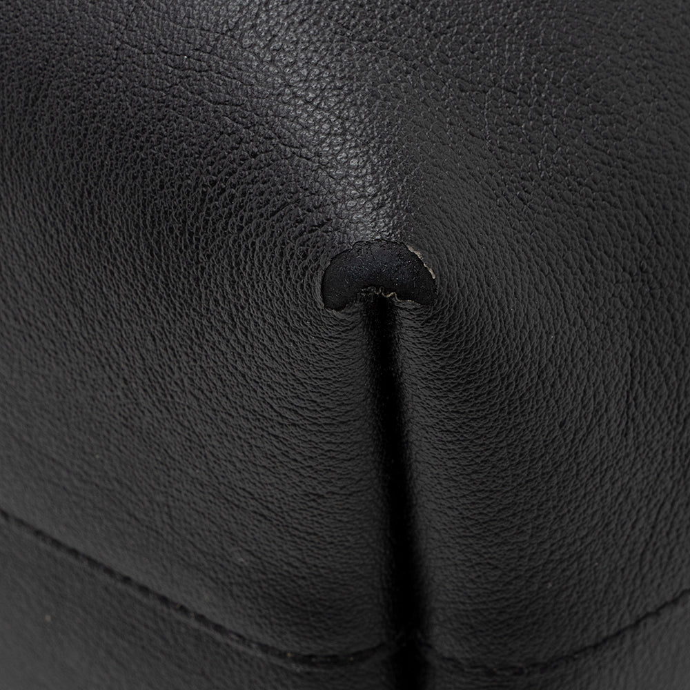 Saint Laurent Calfskin Large Shopping Tote (SHF-18421)