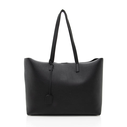 Saint Laurent Calfskin Large Shopping Tote (SHF-18421)