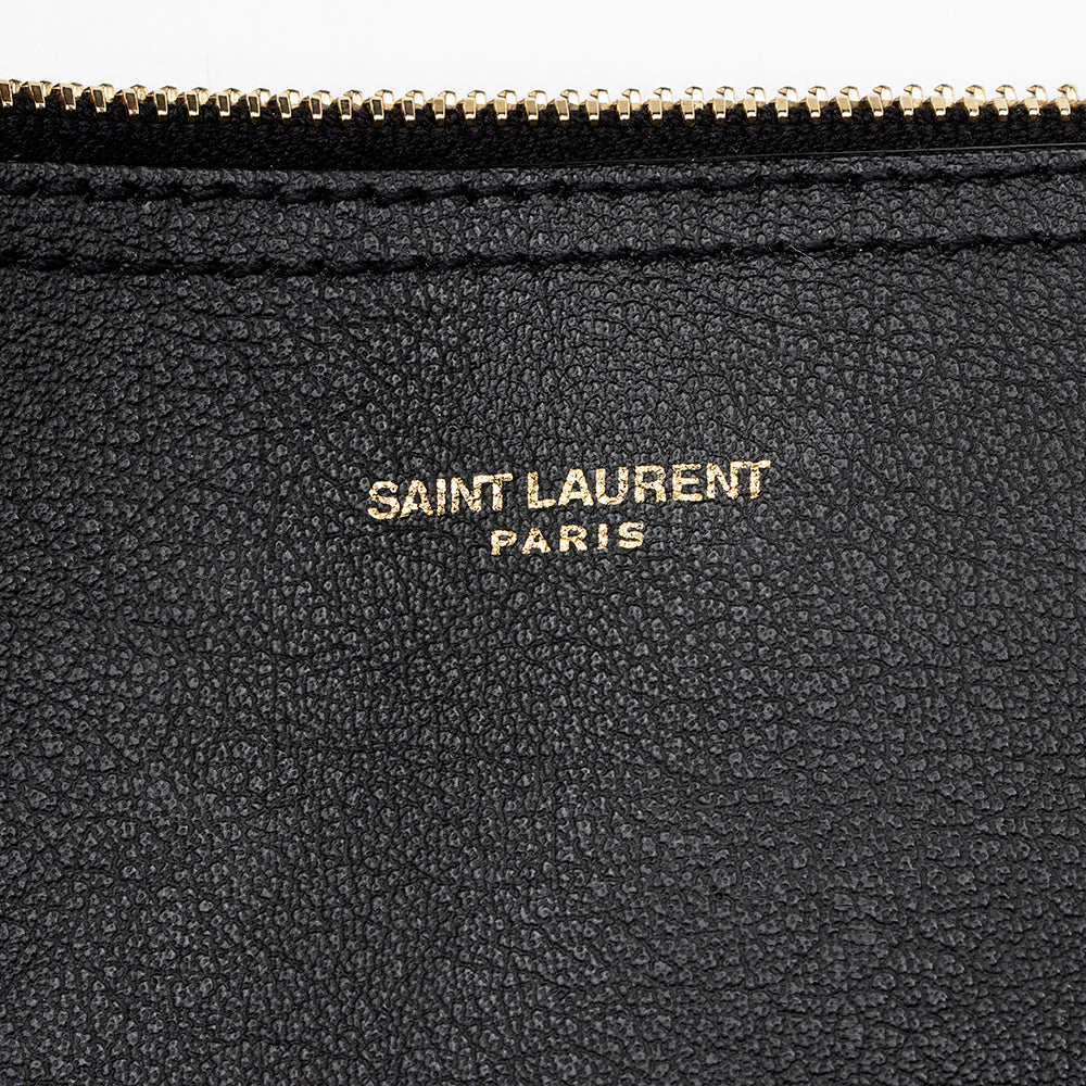Saint Laurent Calfskin Large Shopping Tote (SHF-18421)