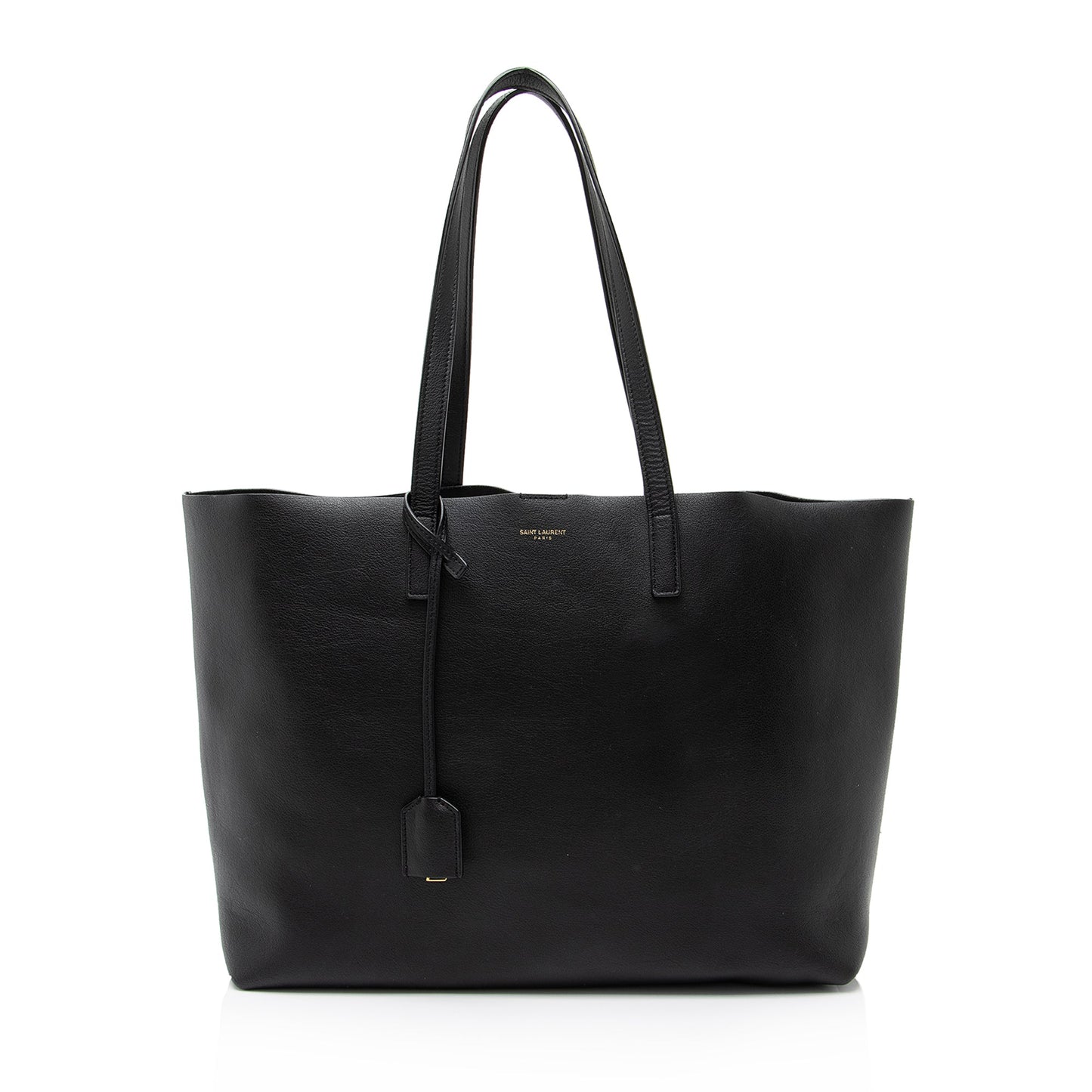 Saint Laurent Calfskin Large Shopping Tote (SHF-23053)
