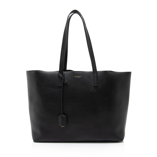 Saint Laurent Calfskin Large Shopping Tote (SHF-23053)