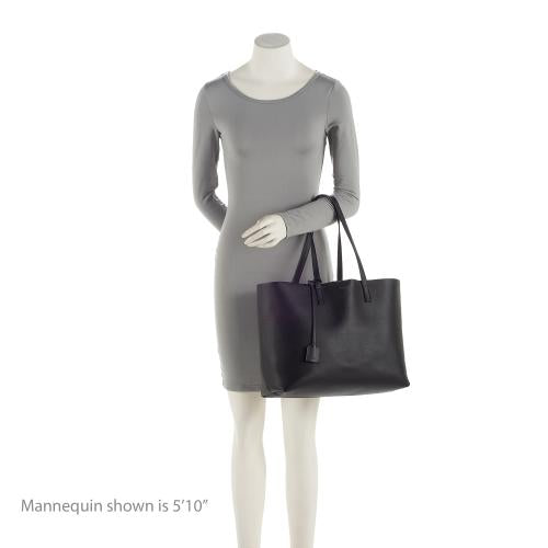 Saint Laurent Calfskin Large Shopping Tote (SHF-23053)