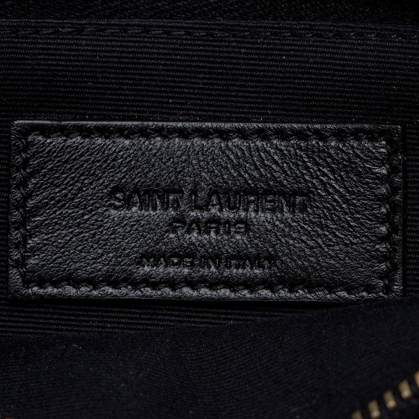 Saint Laurent Calfskin Leopard Zip Pouch (SHF-fYfCwF)